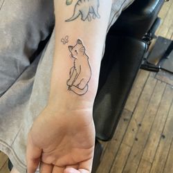 Zodiac Lines Tattoo - Cat tattoo