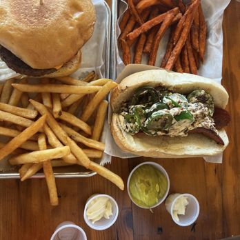 The Shack - Backyard Dog and Bacon Cheeseburger - Hot Dogs Near Me - San Antonio, Texas The Shack - Backyard Dog and Bacon Cheeseburger - Hot Dogs Near Me - San Antonio, Texas
