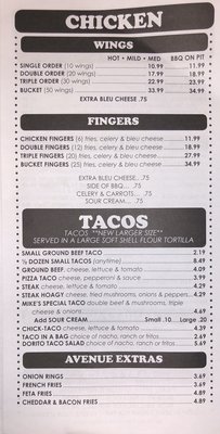 Menu photo 1 Avenue Pizza & Submarine Take Out Buffalo, NY Menu photo 1 Avenue Pizza & Submarine Take Out Buffalo, NY