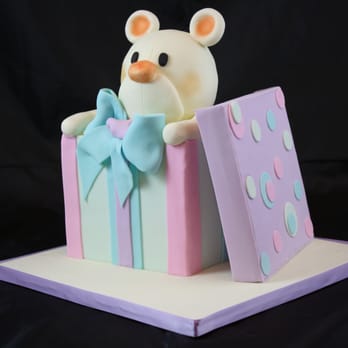 Fanny Cakes - a teddy bear in a gift box - Desserts Near Me - Nesconset, New York