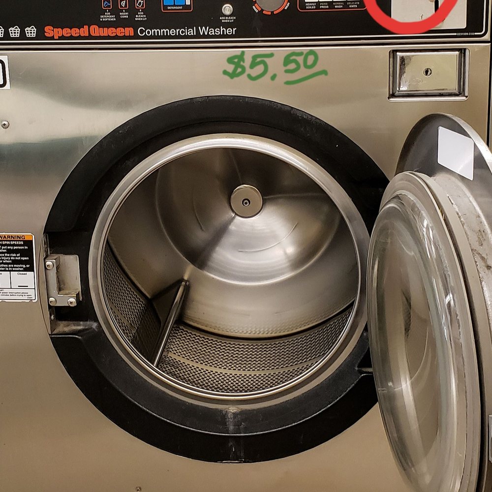 LaunDRY Land - This front load Washer asks for 22 Quarter's or $5.50. - Laundry Services Near Me - Oakdale, California LaunDRY Land - This front load Washer asks for 22 Quarter's or $5.50. - Laundry Services Near Me - Oakdale, California