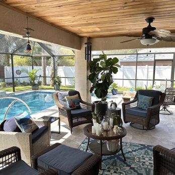 Coastal Ceiling Concepts - Tongue and Groove Lanai ceiling - Carpenters Near Me - Palm Coast, Florida