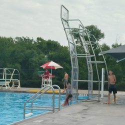 CiCo Park Swimming Pool - Cool rock wall!