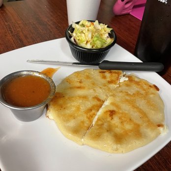 C'los - Bean and cheese pupusa. - Burgers Near Me - Coachella, California