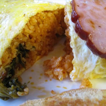 Harry's Café - The inside of my Kim Chi Fried Rice Omelet! - Breakfast & Brunch Near Me - Honolulu, Hawaii Harry's Café - The inside of my Kim Chi Fried Rice Omelet! - Breakfast & Brunch Near Me - Honolulu, Hawaii