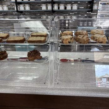 SereniTea Cup - Pastry display (usually more full but we came later afternoon and they were selling out) - Tea Rooms Near Me - Cedar Park, Texas SereniTea Cup - Pastry display (usually more full but we came later afternoon and they were selling out) - Tea Rooms Near Me - Cedar Park, Texas