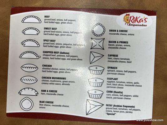 Menu photo 7 Rika's Empanadas Glendora, CA