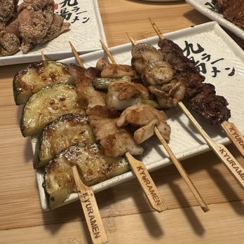 Kyuramen x TBaar - Yakitori Sampler - Desserts Near Me - Arcadia, California Kyuramen x TBaar - Yakitori Sampler - Desserts Near Me - Arcadia, California