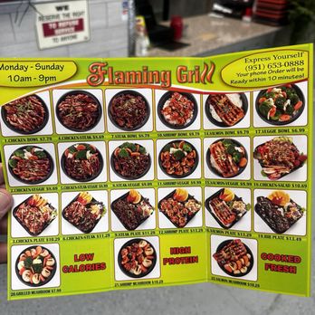 The Flaming Grill - Menu 12/2024 - Asian Fusion Near Me - Moreno Valley, California