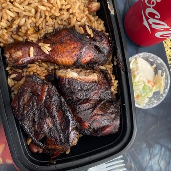 Jerk Paradise - Jerk chicken small. Came with cole slaw and drink for $10 cash. - Caribbean Near Me - Toronto, Ontario