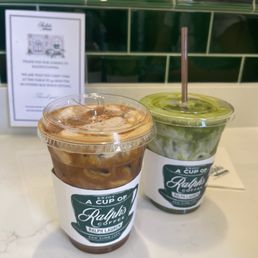 Latte +vanilla+foam+ add shot & matcha latte