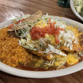 Los Dos Potrillos - Chili rellano, taco and enchilada plate - Mexican Near Me - Castle Rock, Colorado