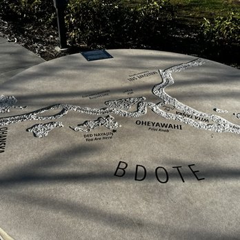 Big Rivers Regional Trail - 3D Map Art with Native history of the waterways visible from the scenic overlook - Parks Near Me - Mendota Heights, Minnesota