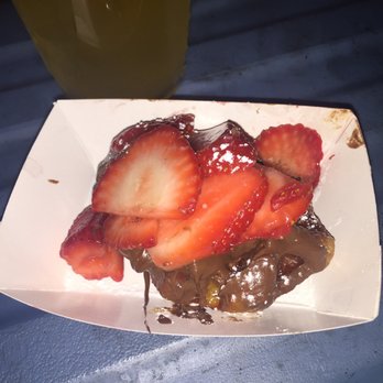 Foolish Waffles - strawberry Nutz: waffel , nutella and fresh strawberries (comes with whip cream) - Food Trucks Near Me