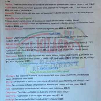 El Milagro Mexican Restaurant - Menu July 2023 - Mexican Near Me - Grass Valley, California El Milagro Mexican Restaurant - Menu July 2023 - Mexican Near Me - Grass Valley, California