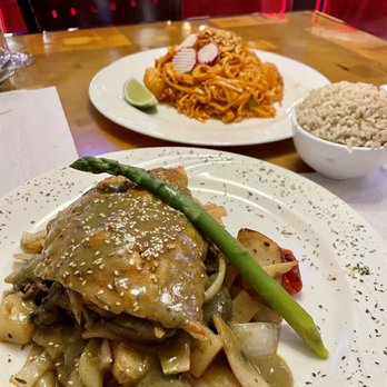 Concerto Fusion - Thai Red Snapper Grilled asparagus, roasted herb potato with green curry sauce - Asian Fusion Near Me - Morrisville, Pennsylvania Concerto Fusion - Thai Red Snapper Grilled asparagus, roasted herb potato with green curry sauce - Asian Fusion Near Me - Morrisville, Pennsylvania