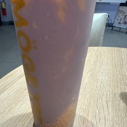 Taro cream milk tea with Sago
