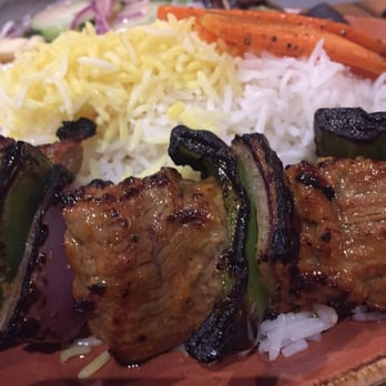 Luna Grill Dana Point - Beef kabob, cooked perfectly medium without asking but flavor is bland - Mediterranean Near Me - Dana Point, California