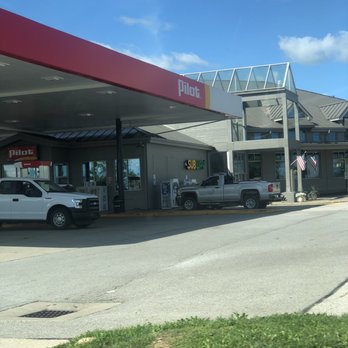 Pilot Travel Center - a white truck parked in front of a gas station - Convenience Stores Near Me - Seville, Ohio