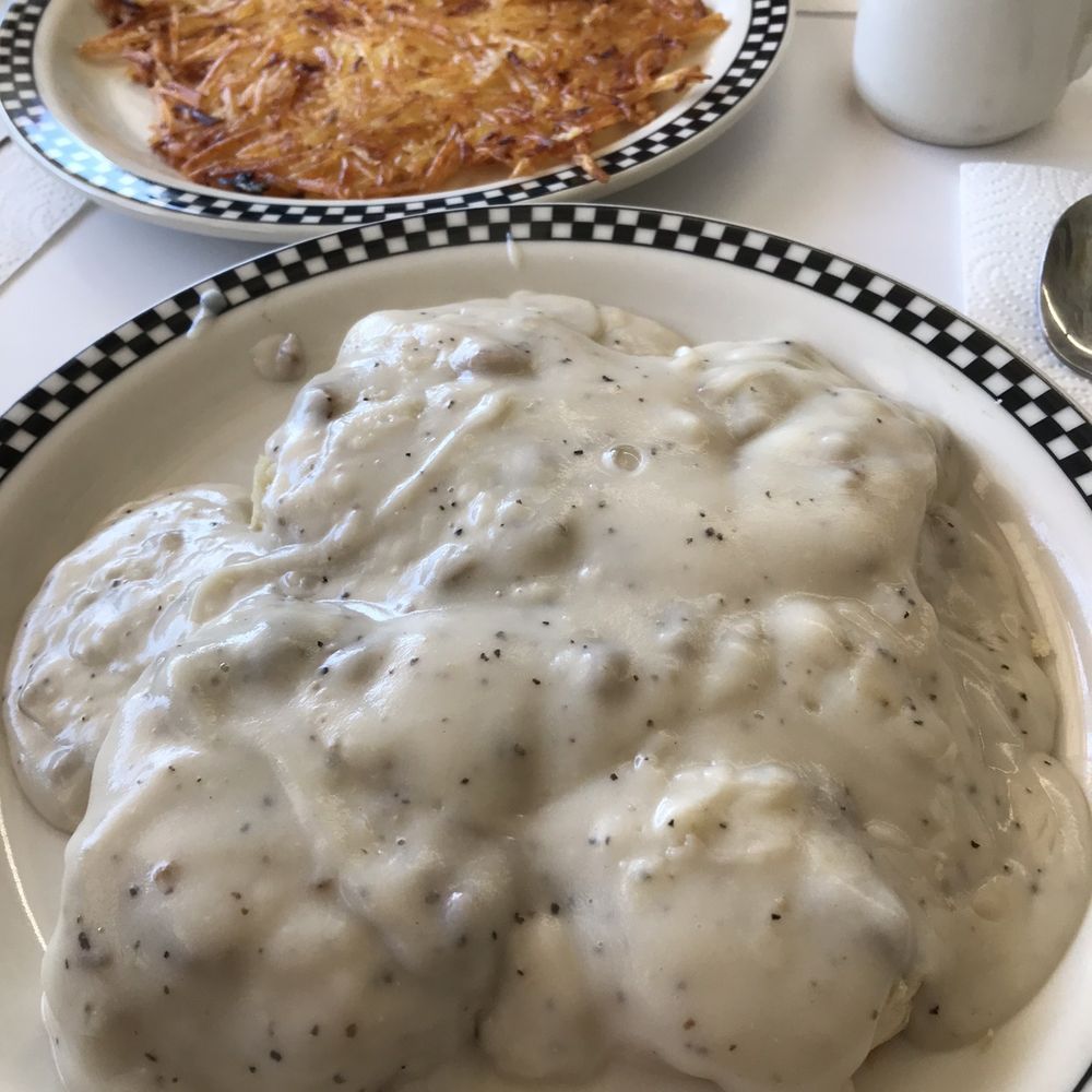Rock-Cola 50's Cafe - Full Order Biscuits & Gravy - Breakfast & Brunch Near Me - Indianapolis, Indiana Rock-Cola 50's Cafe - Full Order Biscuits & Gravy - Breakfast & Brunch Near Me - Indianapolis, Indiana