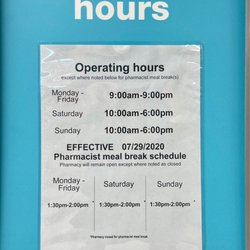 Pharmacy hours