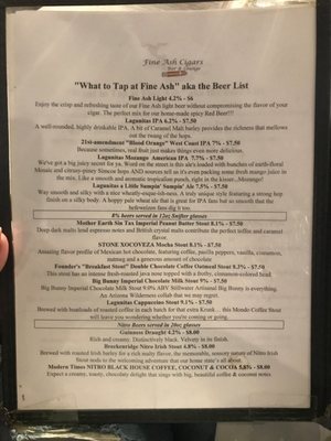 Menu photo 2 Fine Ash Cigars Bar and Lounge Glendale, AZ Menu photo 2 Fine Ash Cigars Bar and Lounge Glendale, AZ