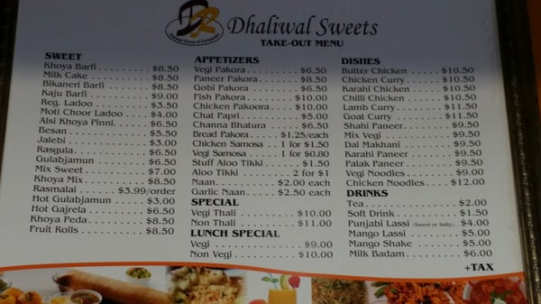 Menu photo 5 Dhaliwal Sweet & Restaurant Vancouver, BC Menu photo 5 Dhaliwal Sweet & Restaurant Vancouver, BC