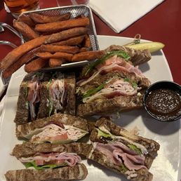 Cider Press Club Sandwich Sweet Potato Fries Cider Press Club Sandwich Sweet Potato Fries