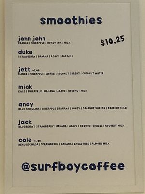 Menu photo 4 Surfboy Los Angeles, CA