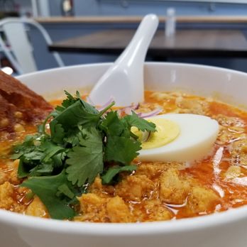 Amayar Kitchen - Ono kaw swee (Coconut Chicken noodle soup) - Burmese Near Me - Maywood, New Jersey Amayar Kitchen - Ono kaw swee (Coconut Chicken noodle soup) - Burmese Near Me - Maywood, New Jersey