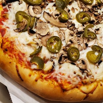 You-Be's U-Bake Pizza - Jalapeño, mushroom, and chicken. Thick crust pizza. - Pizza Near Me - Visalia, California
