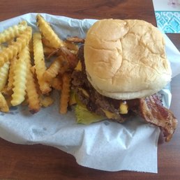 Route 66 burger and fries