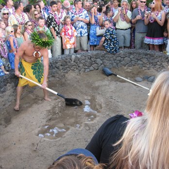 Old Lahaina Luau - This is like a pinata.  But it's underground.  And there's a shovel.  And there's pork inside.  This is nothing like a pinata. - Performing Arts Near Me - Lahaina, Hawaii