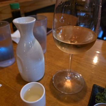 Izakaya Jinsei - Plum Wine (Glass) Hot Sake (Large) - Japanese Near Me - Eugene, Oregon