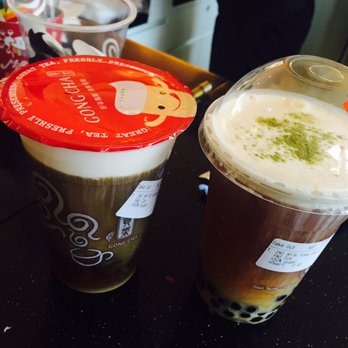 Gong Cha - Milk foam earl grey and milk foam oolong - Bubble Tea Near Me - Elmhurst, New York