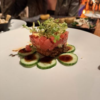 JWB Prime Steak and Seafood - Tuna Tartare with fried rice patty (SO GOOD!) - Steakhouses Near Me - South Lake Tahoe, California