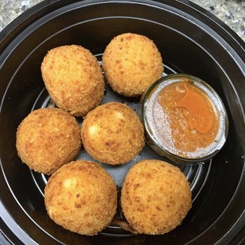Coal Fire Pizza - Fried ricotta and prosciutto bites with dipping sauce - Italian Near Me - Gambrills, Maryland Coal Fire Pizza - Fried ricotta and prosciutto bites with dipping sauce - Italian Near Me - Gambrills, Maryland