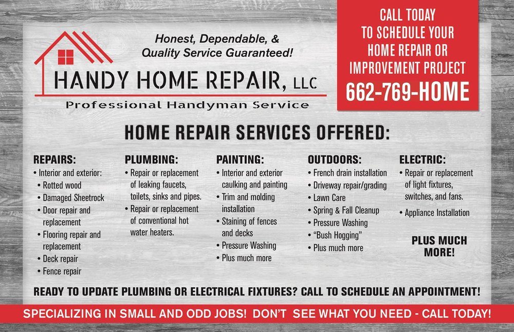 HANDY HOME REPAIR Starkville, Mississippi Handyman Phone Number
