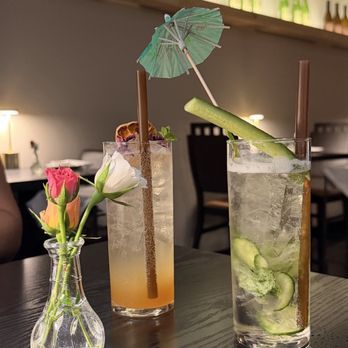 Rice - Cucumber and rosé drinks - Japanese Near Me - Los Angeles, California