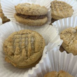 Hart's Cafe & More - Peanut butter sandwich cookie filled with chocolate fudge!