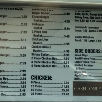 Biddie Banquet - Hope you can read this. The menu at the drive-through window. - Burgers Near Me - Orangeburg, South Carolina