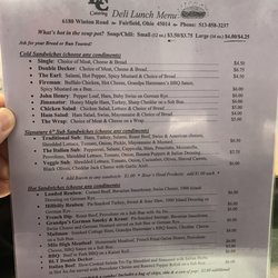 Lunch menu