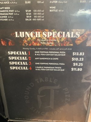 Menu photo 1 Round Table Pizza Citrus Heights, CA