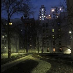 North Park Apts - Ha ha this courtyard is very safe at night!! Love the somewhat spooky look of this though LOL.
