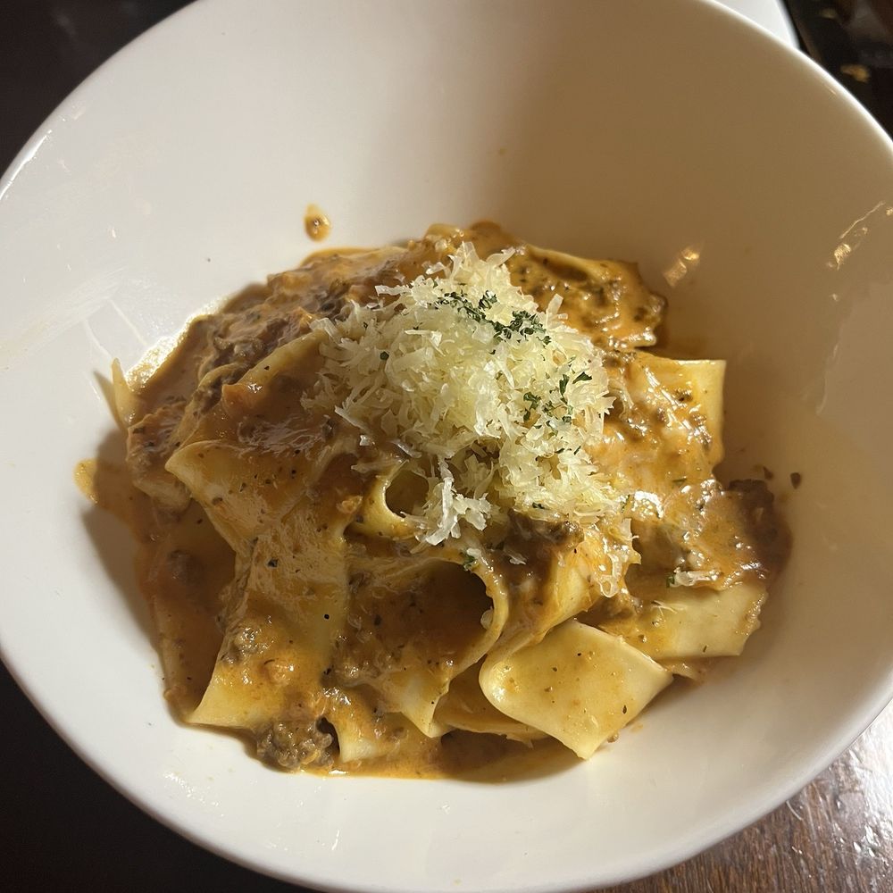 Flatiron Restaurant - Farfalle bolognese - Steakhouses Near Me - Brooklyn, New York