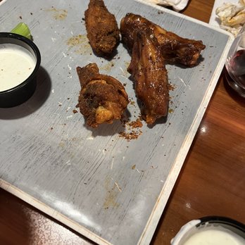 Timberwood Grill - Cajun wings and bourbon wings.. obviously eaten - Burgers Near Me - Pigeon Forge, Tennessee Timberwood Grill - Cajun wings and bourbon wings.. obviously eaten - Burgers Near Me - Pigeon Forge, Tennessee