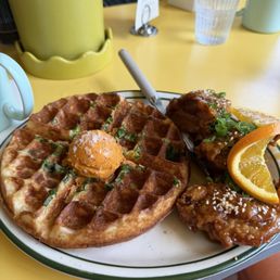 Chicken and waffles