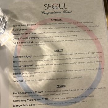 Seoul BAP - Custom Prix Fixe - Korean Near Me - New York, New York