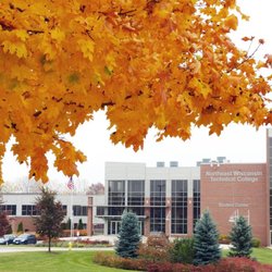Northeast Wisconsin Technical College - The main entrance in fall.