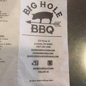 Big Hole BBQ - Jackson Hole - Menu - Barbeque Near Me - Jackson, Wyoming